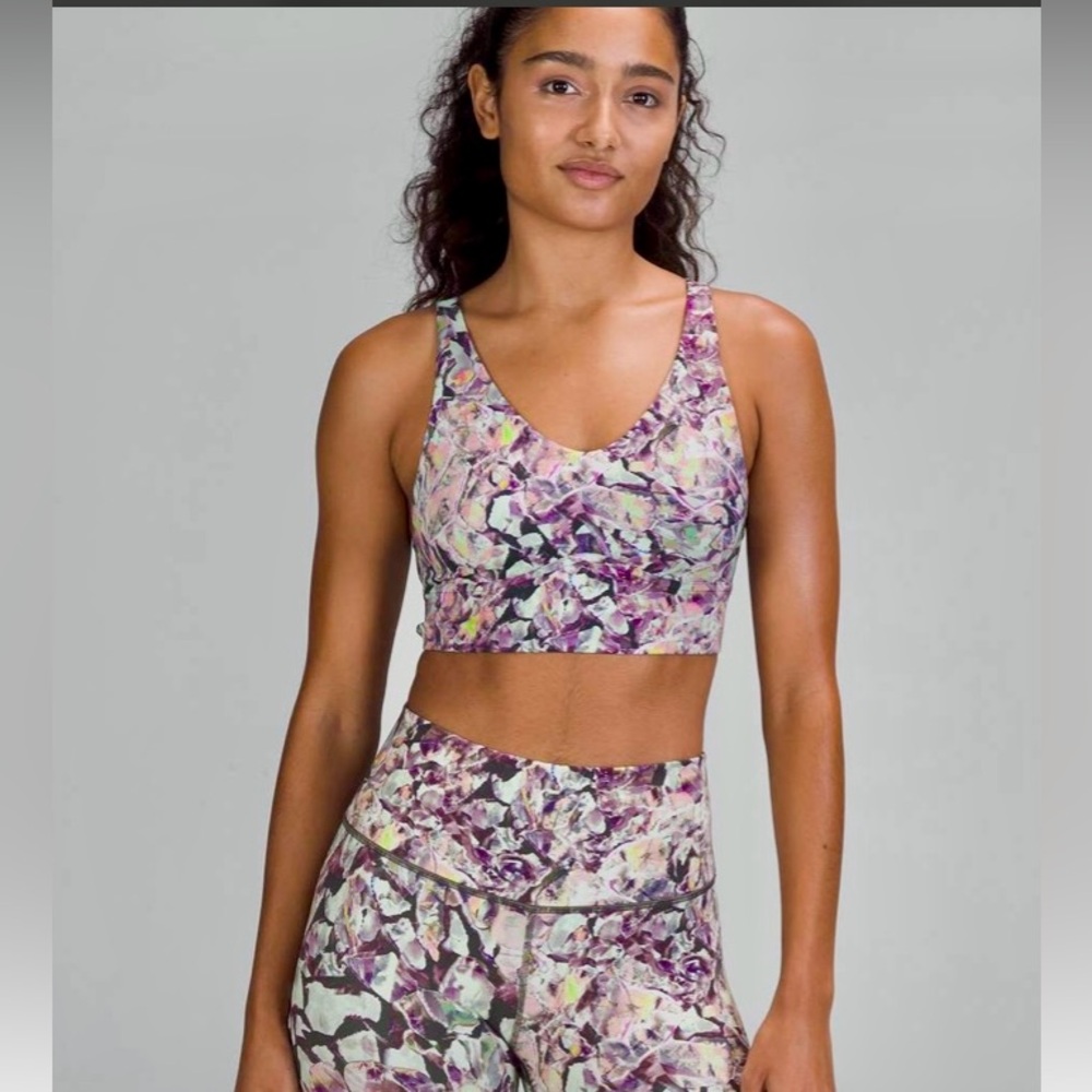 Lululemon In Alignment Long Line Bra, B/C Cup, size 8.